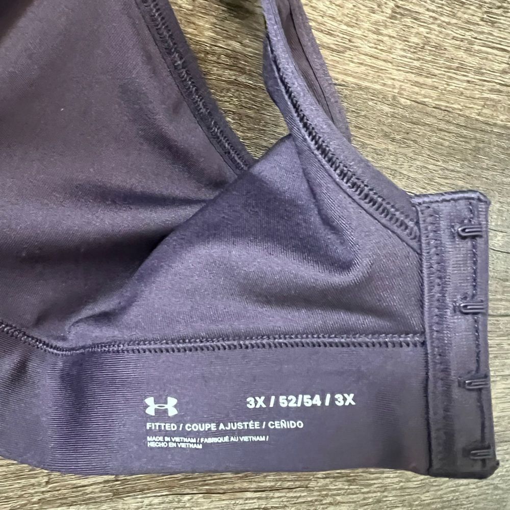 Under Armour 3x High Support Purple Sports Bra - Picture 9 of 10